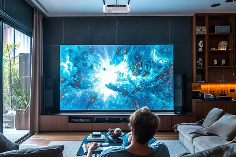 home theater projector and screen