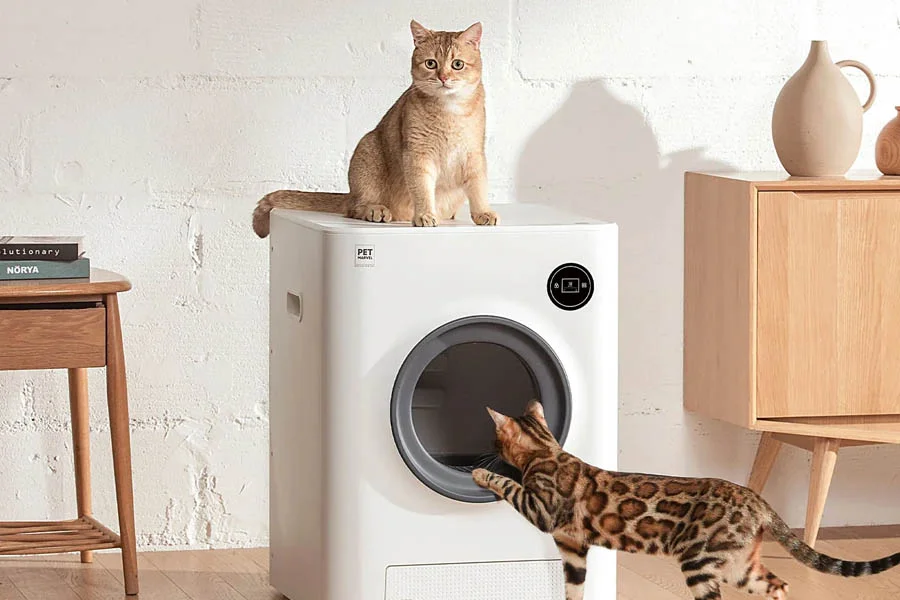 automatic self cleaning cat litter box