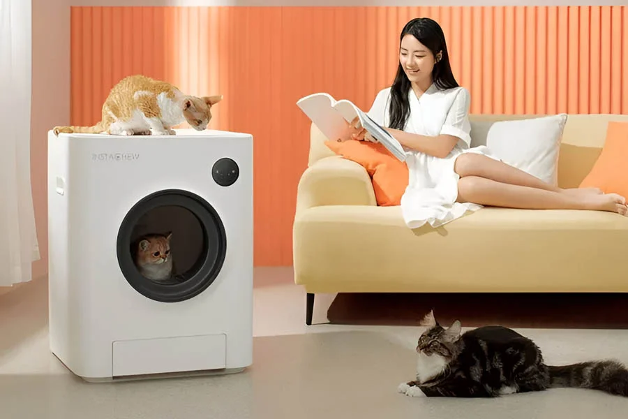 automatic self cleaning cat litter box