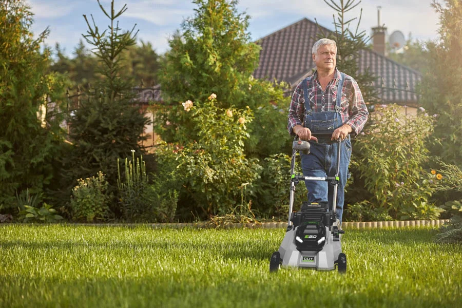 electric battery lawnmower