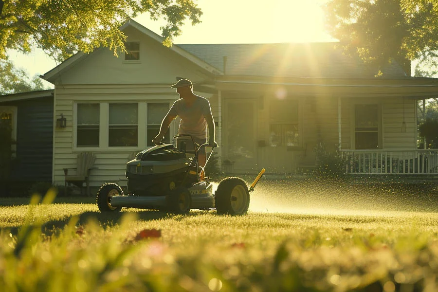 electric start lawn mowers