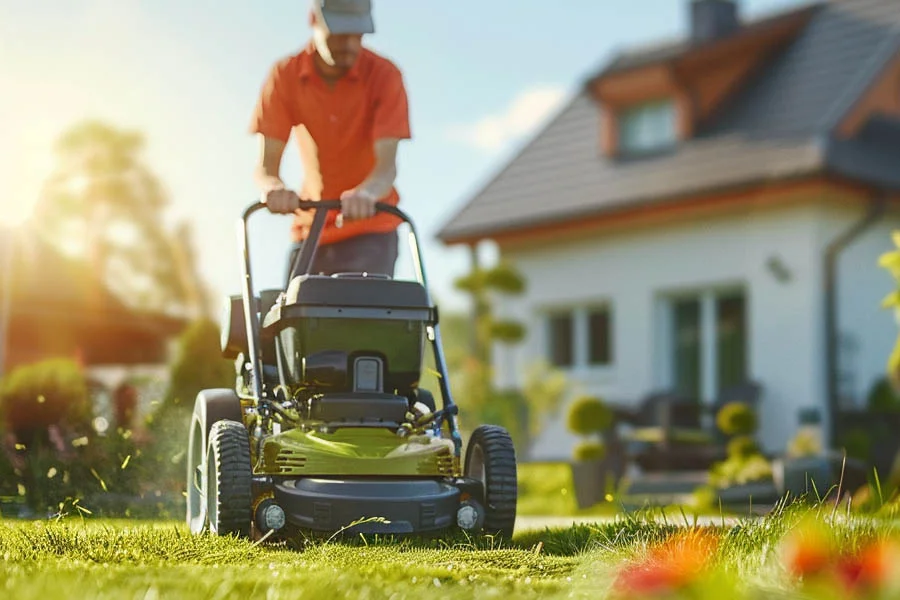 electric battery lawnmower