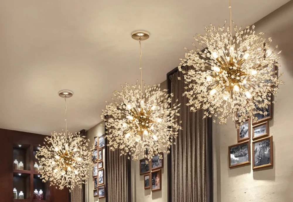 crystal chandelier in dining room