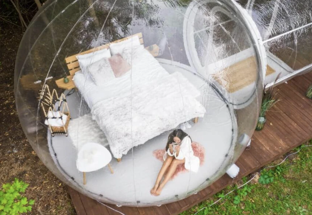 inflatable crystal bubble tent