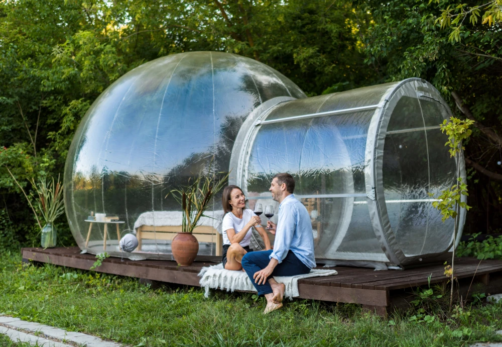 single tunnel bubble tent